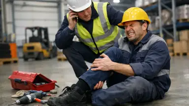 Pracownik po zdarzeniu przy pracy